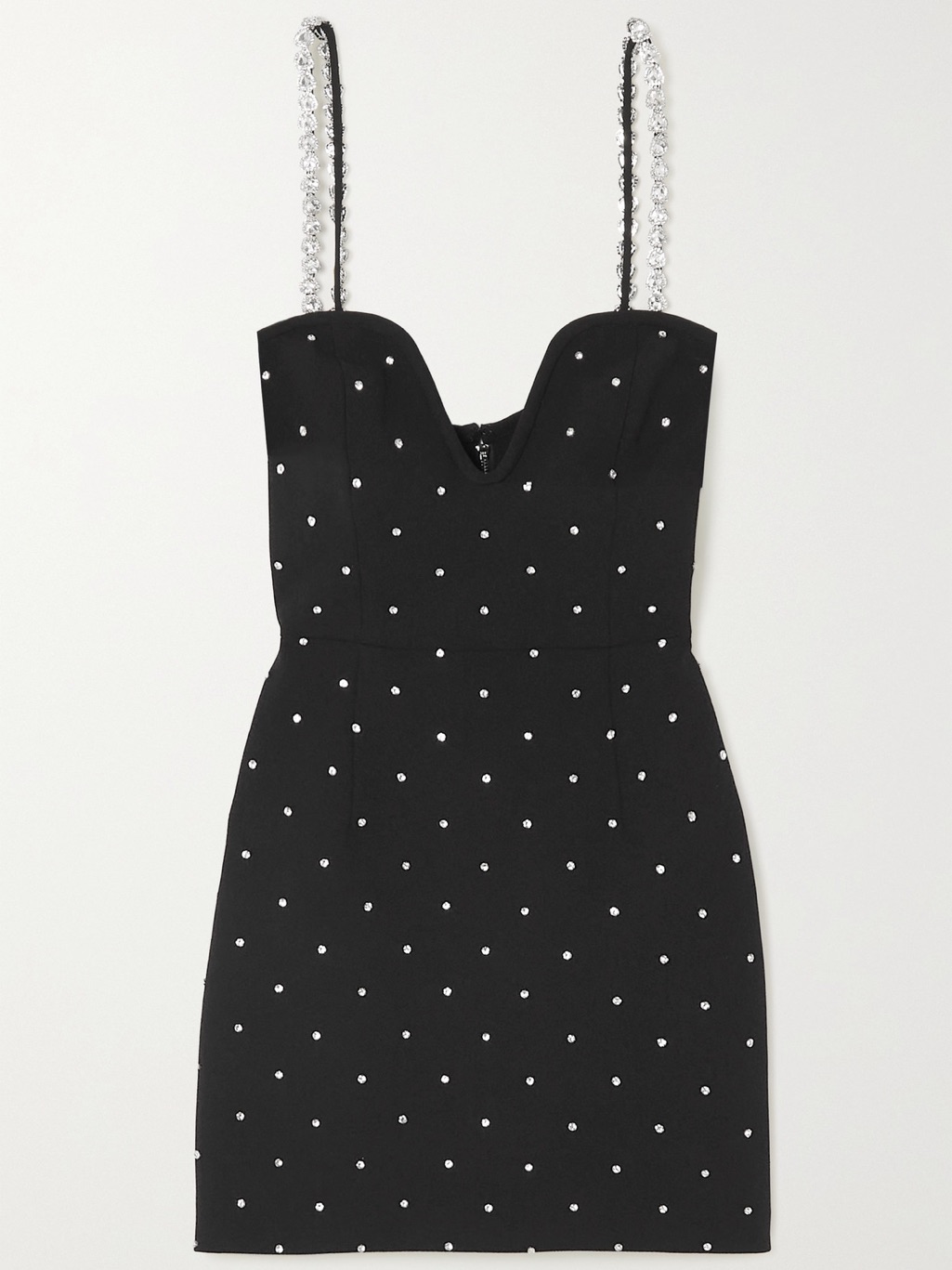 Rebecca Vallance After Hours Black Dress With Crystal Straps And Stud Accents